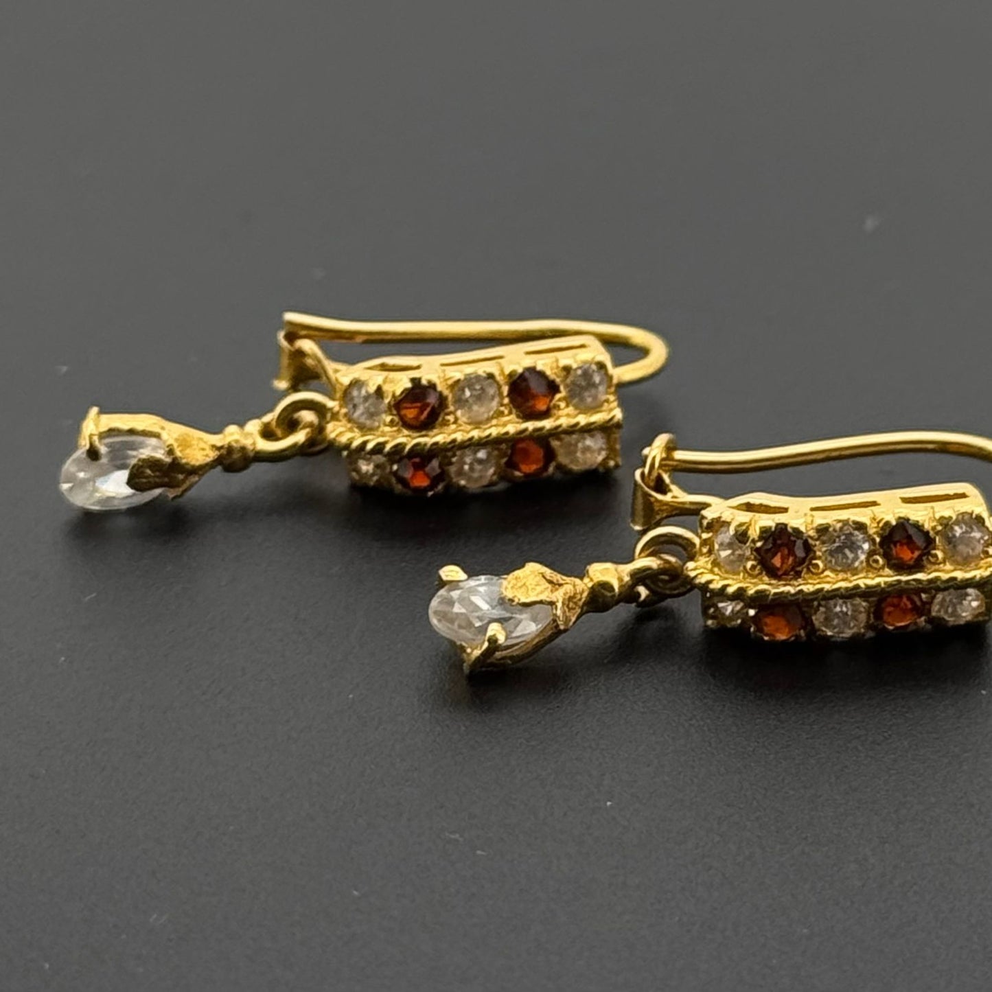 21k Solid Gold Simple Ladies Hoops E954