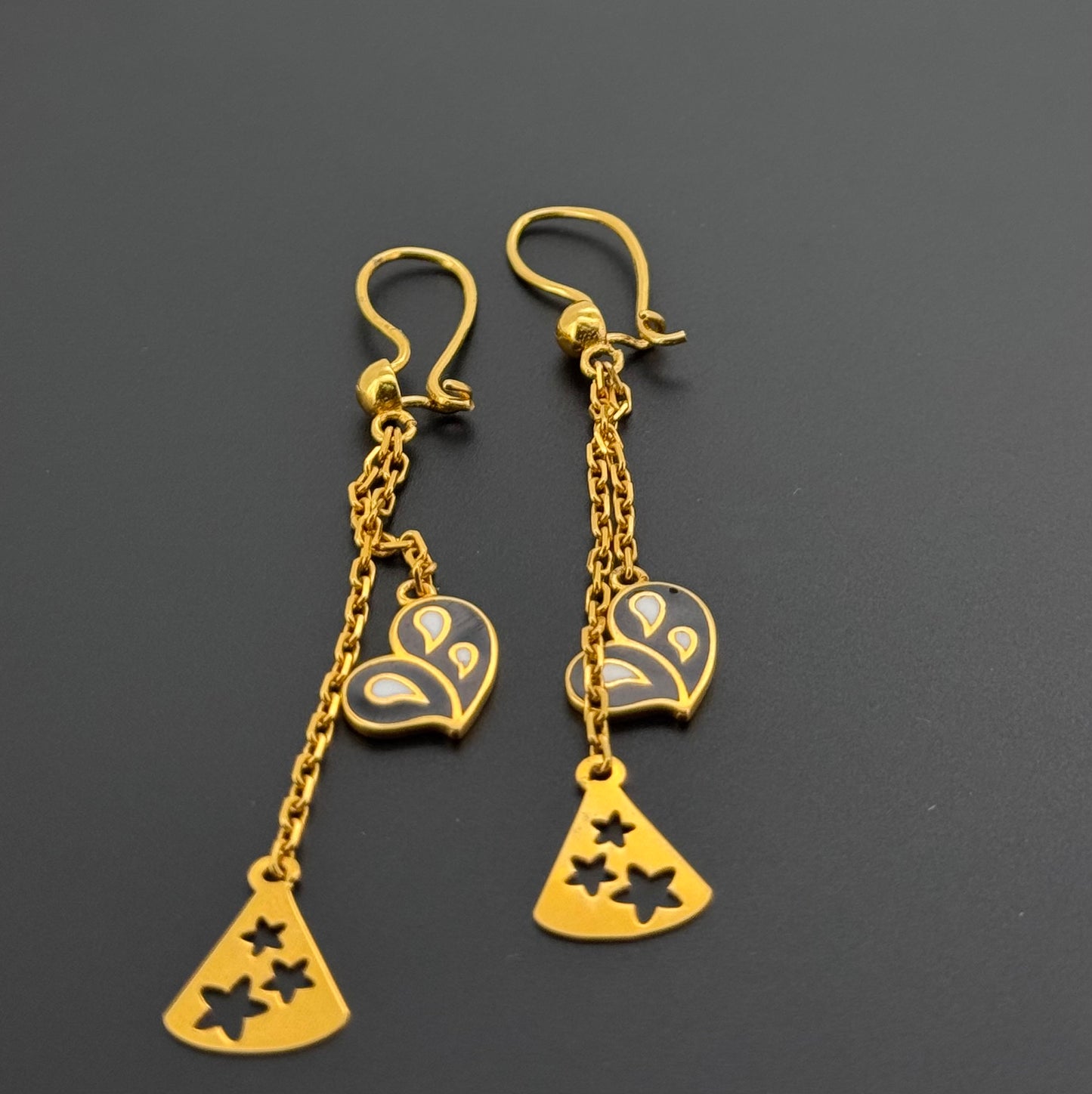 21k Solid Gold Simple Ladies Hoops E978