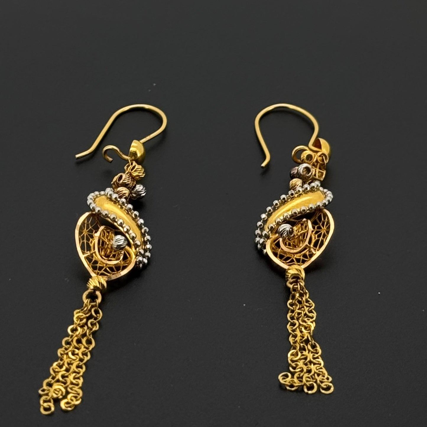 18k Solid Gold Simple Ladies Hoops E984