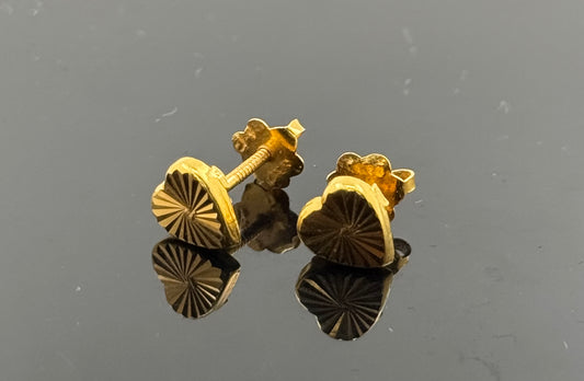 22K Solid Gold Fancy Studs ES13