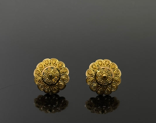 22K Solid Gold Fancy Studs ES151