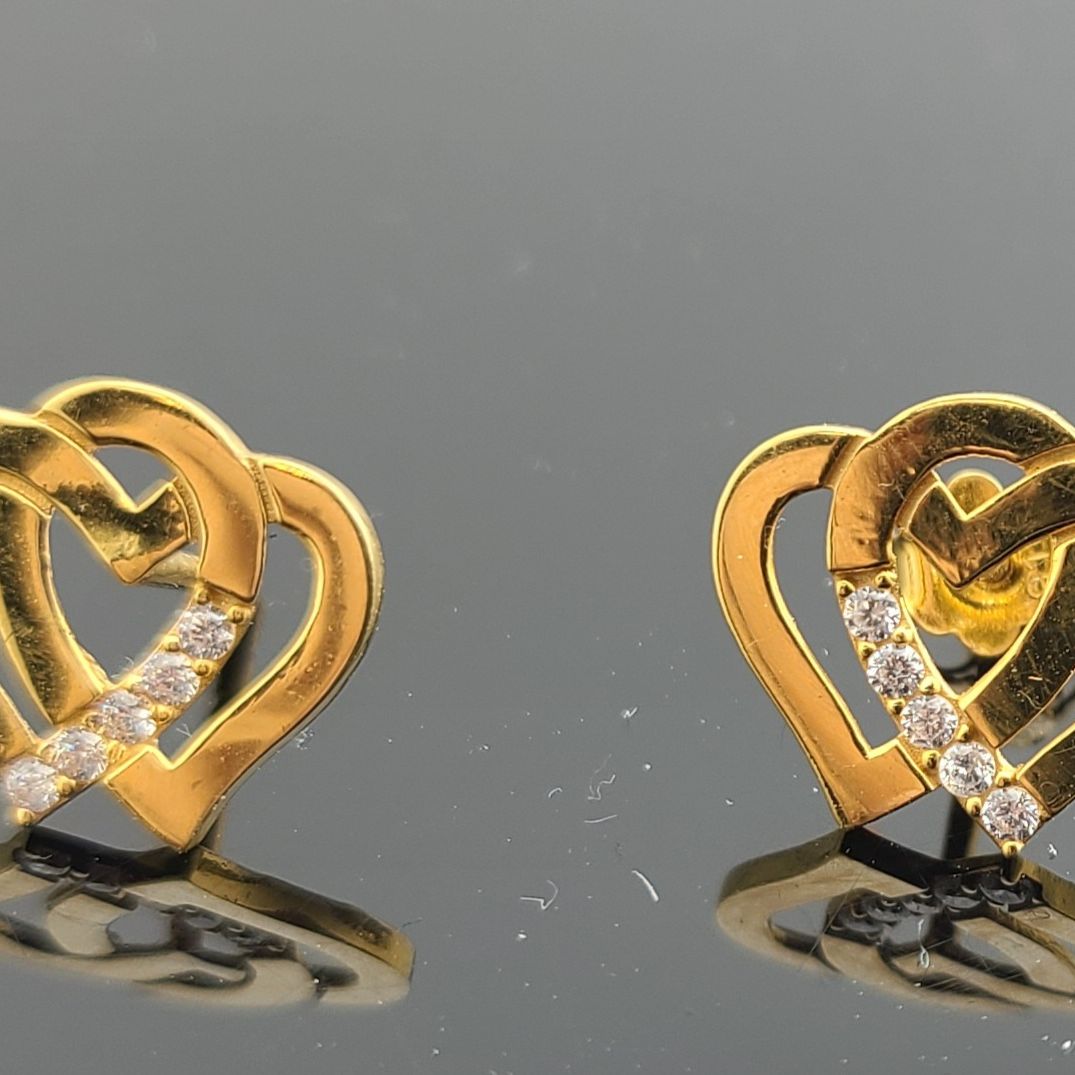 22K Solid Gold Children Studs ES1589