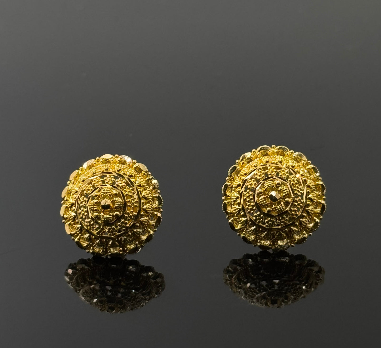 22K Solid Gold Fancy Studs ES160