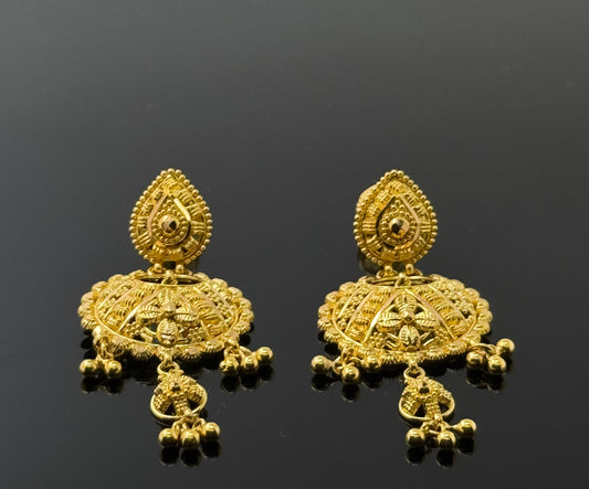 22K Solid Gold Fancy Studs ES162