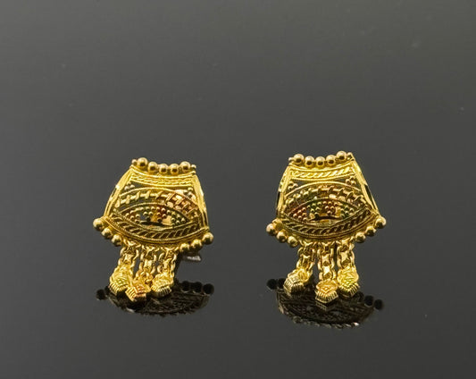 22K Solid Gold Fancy Studs ES164