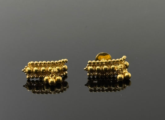 22K Solid Gold Fancy Studs ES165