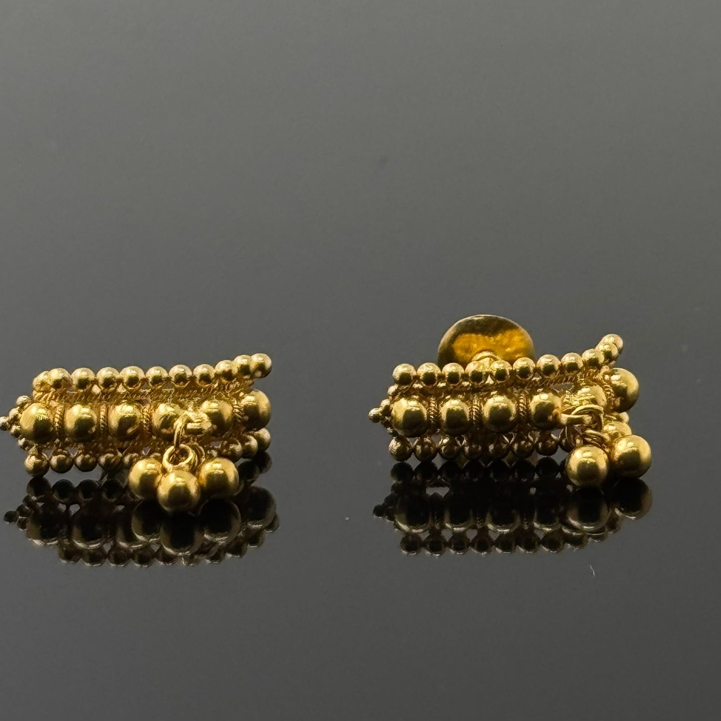22K Solid Gold Fancy Studs ES165