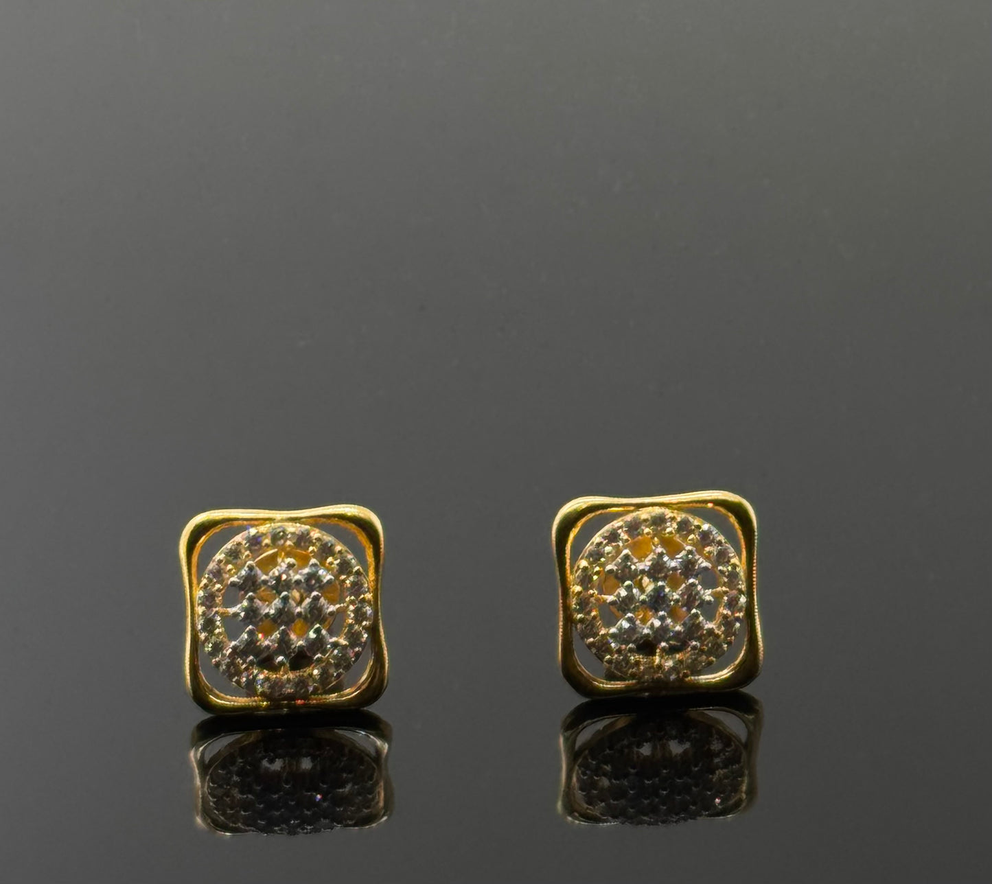 22K Solid Gold Fancy Studs ES197