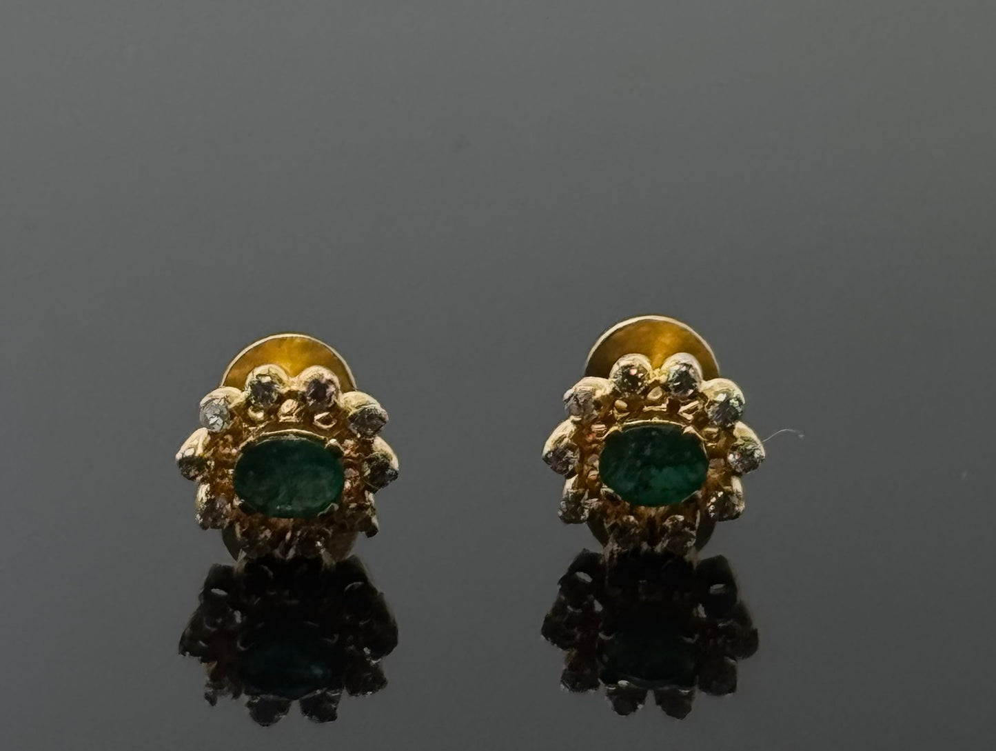 21K Solid Gold Fancy Studs ES205