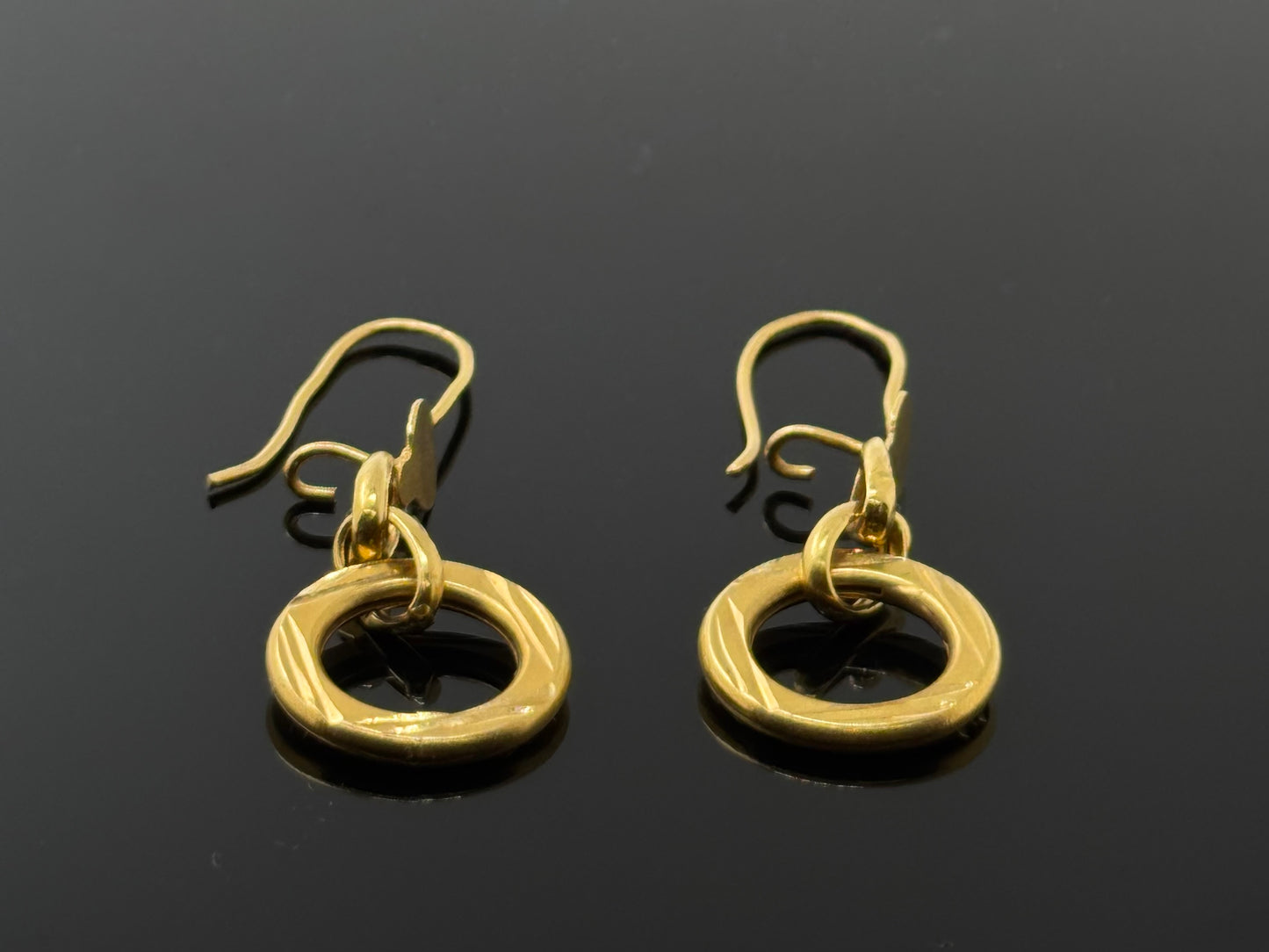 21K Solid Gold Fancy Studs ES228