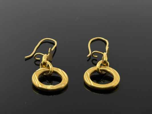 21K Solid Gold Fancy Studs ES228