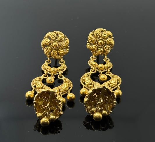 22K Solid Gold Fancy Studs ES274