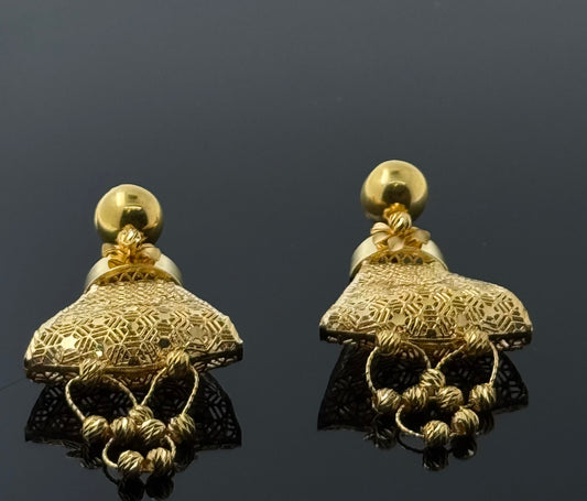 21K Solid Gold Fancy Studs ES292