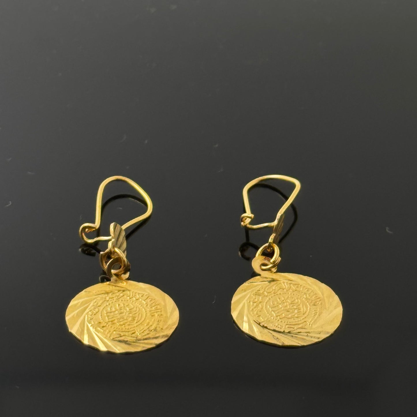 21K Solid Gold Fancy Studs ES295