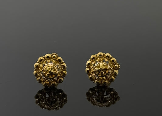 22K Solid Gold Fancy Studs ES298