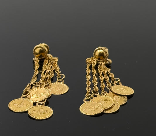 21K Solid Gold Fancy Studs ES304