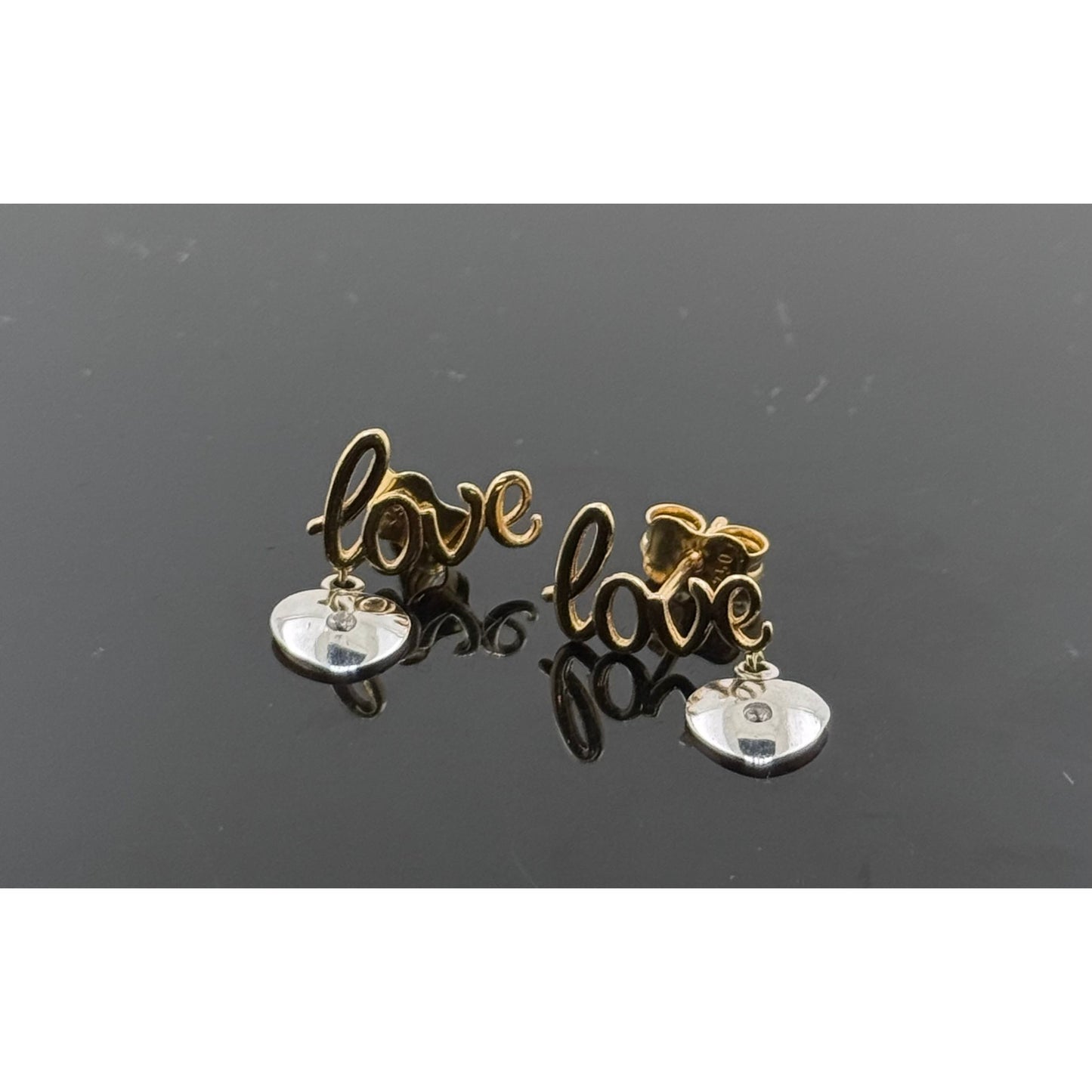 18K Solid Gold Fancy Studs ES32