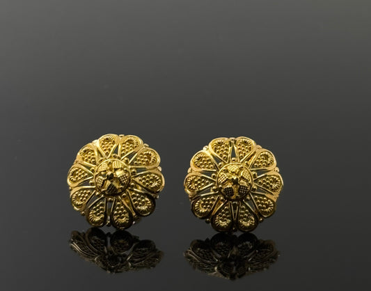 22K Solid Gold Fancy Studs ES320