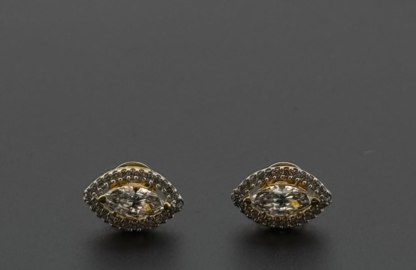 22K Solid Gold Fancy Studs ES336