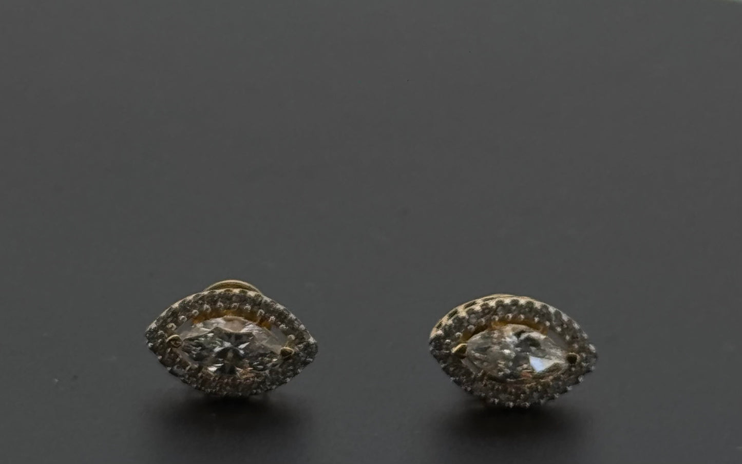 22K Solid Gold Fancy Studs ES363