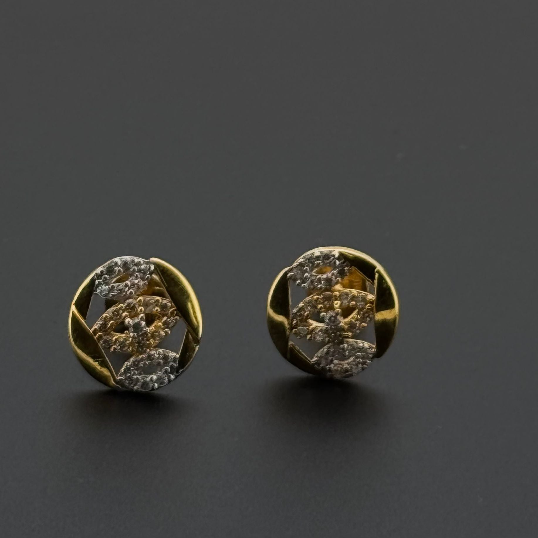 Gold Plated Sqaire Fancy Studs