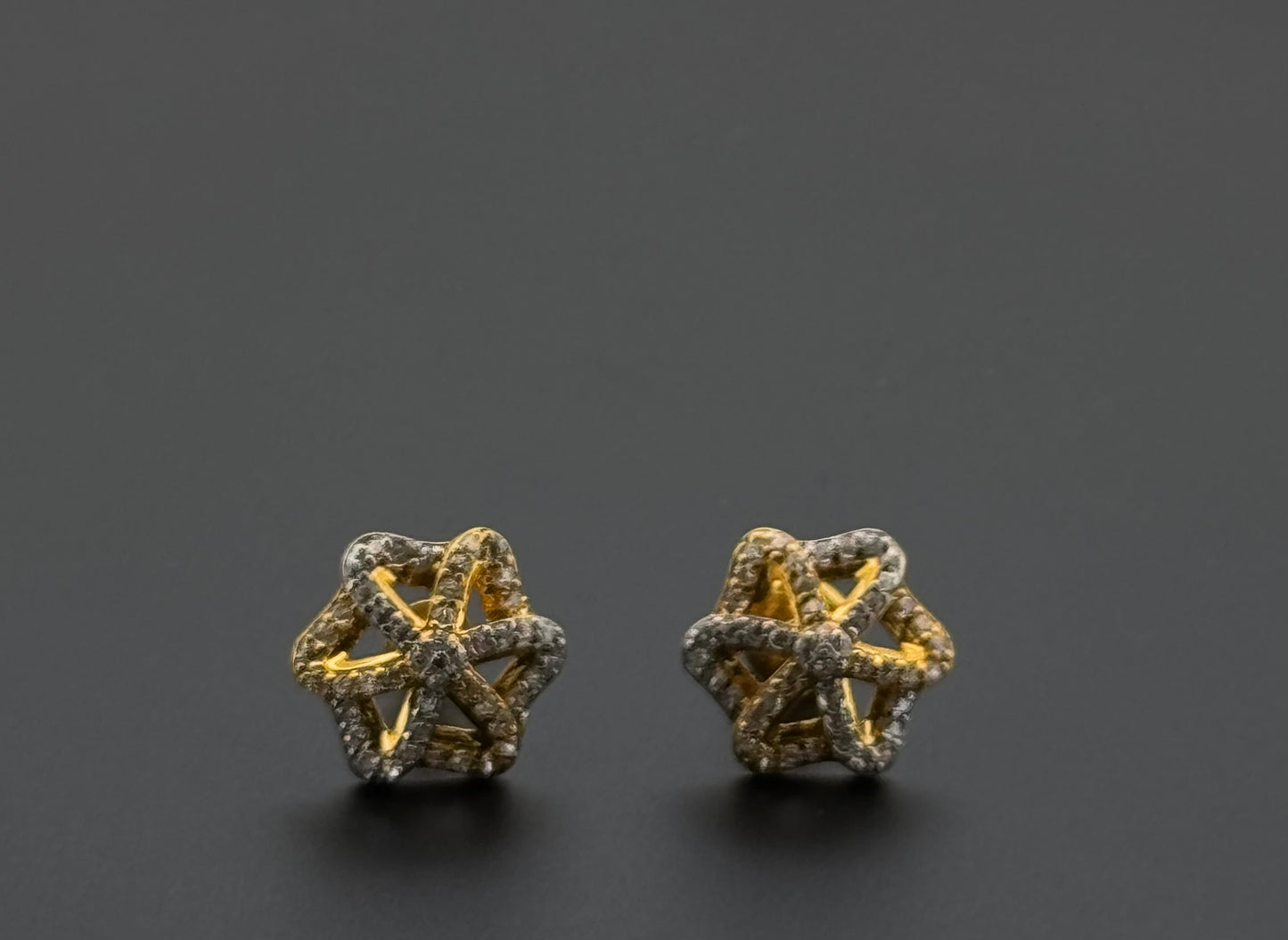 22K Solid Gold Fancy Studs ES381