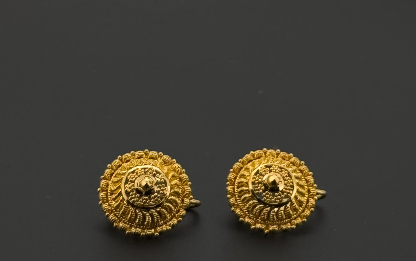 22K Solid Gold Fancy Studs ES410