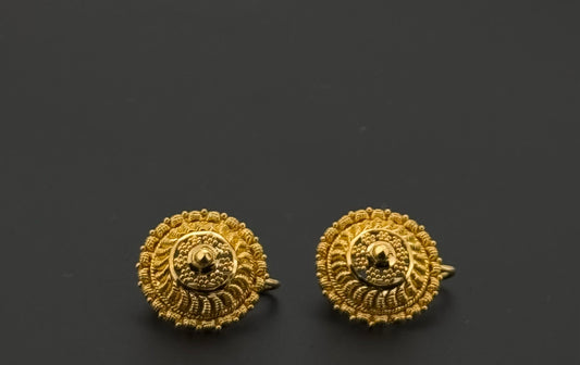 22K Solid Gold Fancy Studs ES410