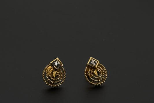 22K Solid Gold Fancy Studs ES416