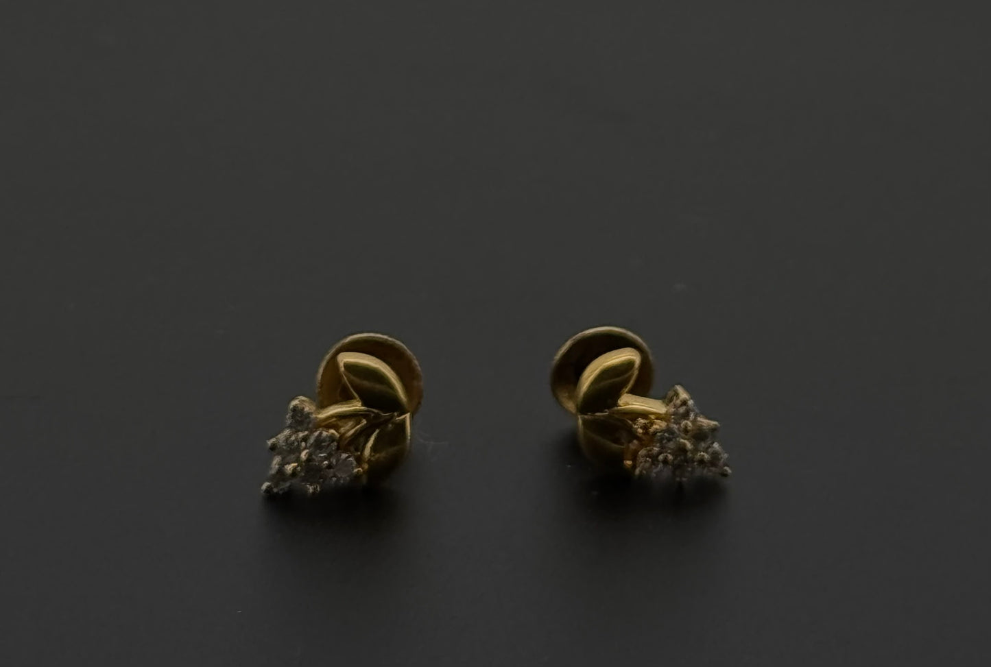 22K Solid Gold Fancy Studs ES451