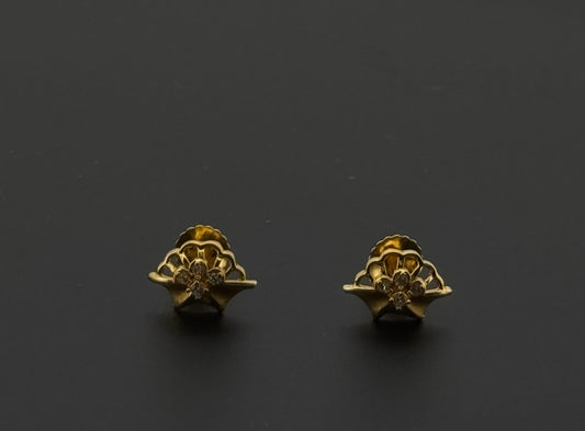 22K Solid Gold Fancy Studs ES470