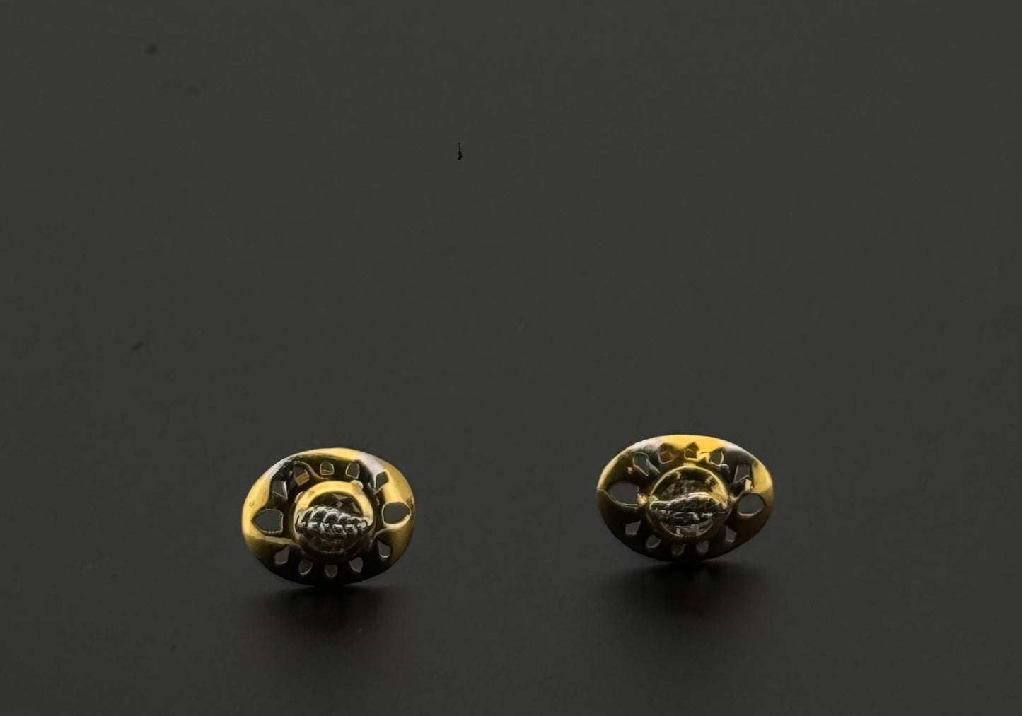 18K Solid Gold Fancy Studs ES484