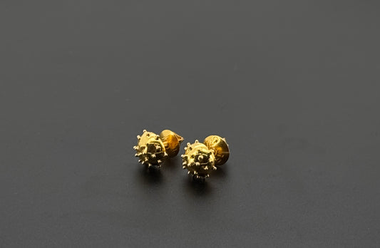 18K Solid Gold Fancy Studs ES496