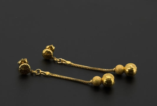 22K Solid Gold Fancy Studs ES499