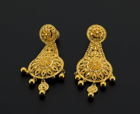 22K Solid Gold Fancy Studs ES509