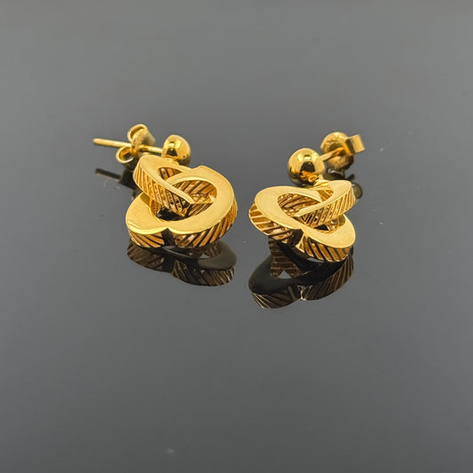 22K Solid Gold Fancy Studs ES51