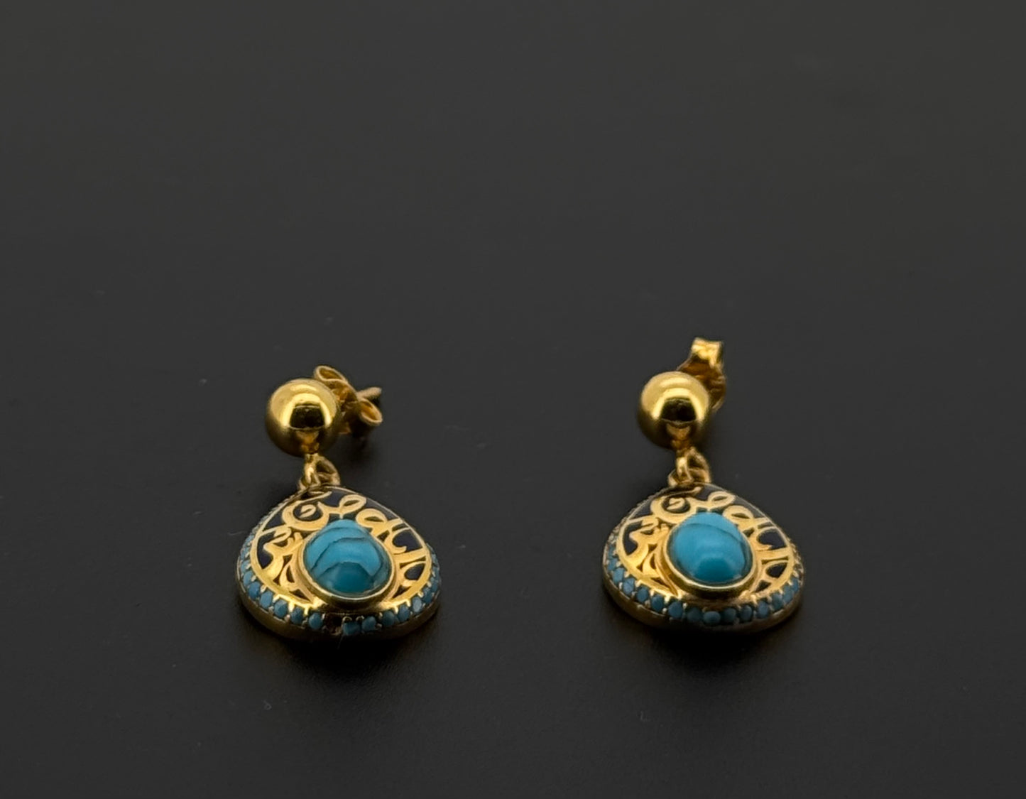 21K Solid Gold Fancy Studs ES525