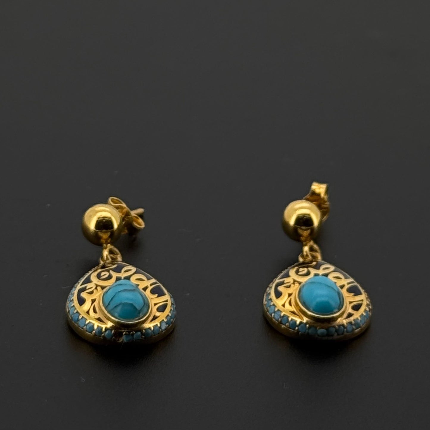 21K Solid Gold Fancy Studs ES525