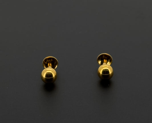 22K Solid Gold Fancy Studs ES537
