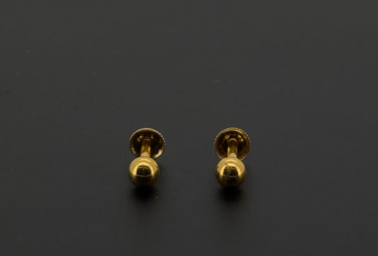 22K Solid Gold Fancy Studs ES546