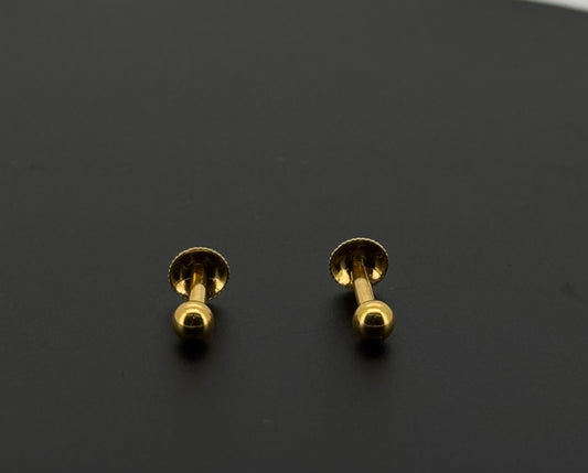 22K Solid Gold Fancy Studs ES562
