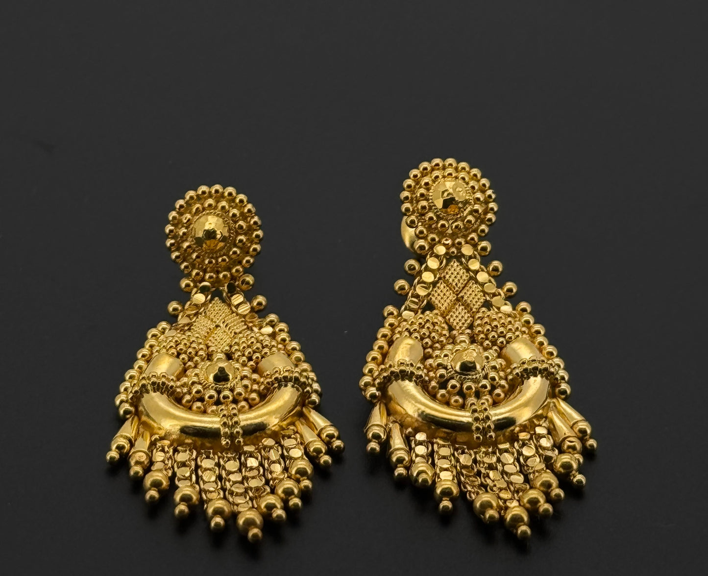 22K Solid Gold Fancy Studs ES612