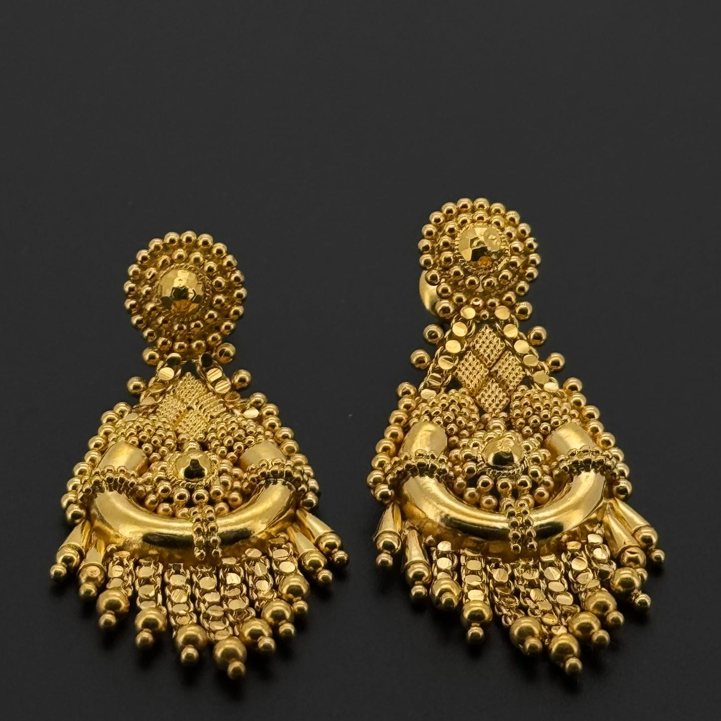 22K Solid Gold Fancy Studs ES612