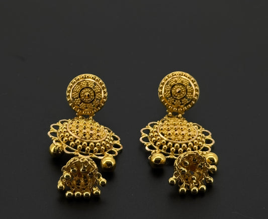 22K Solid Gold Fancy Studs ES615