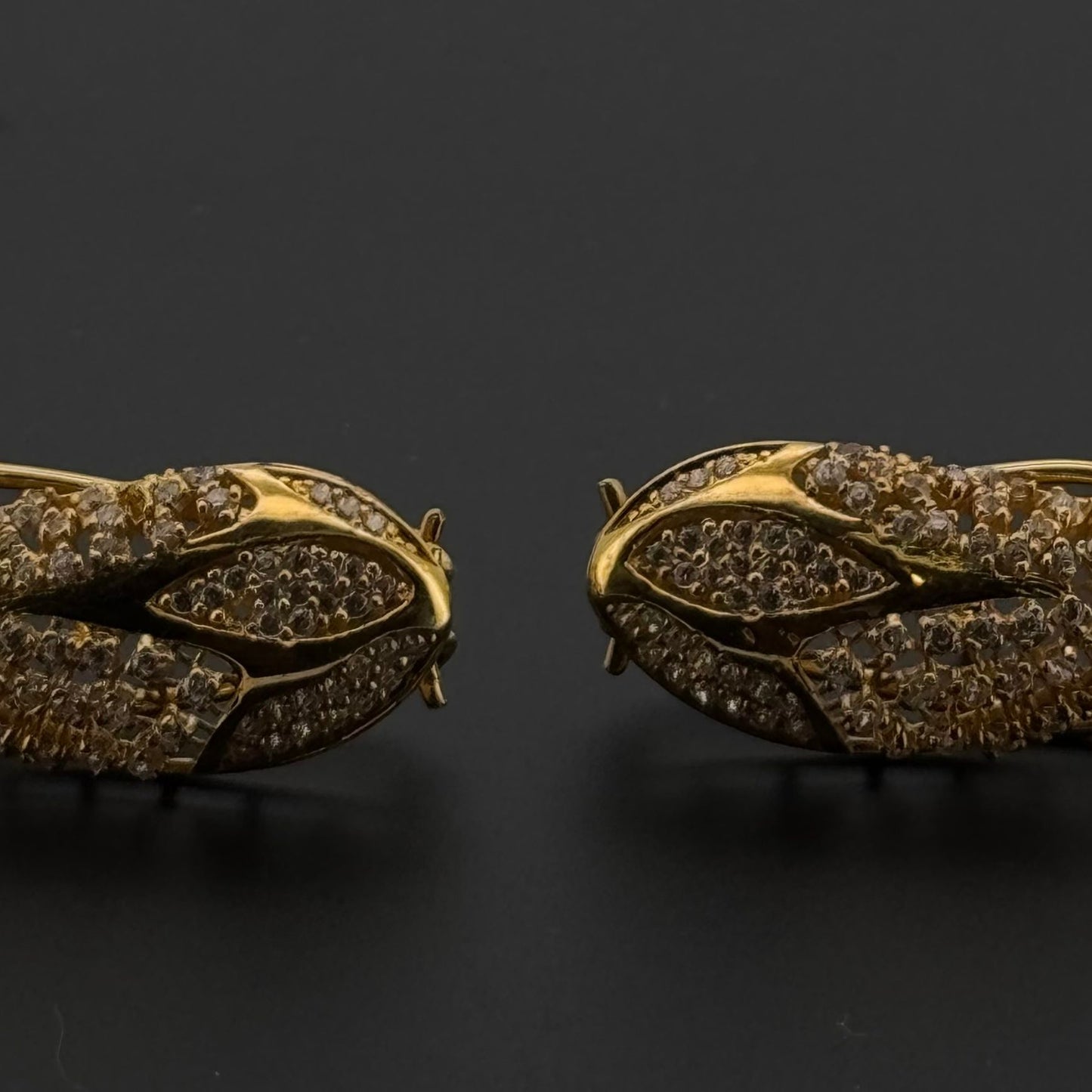 22K Solid Gold Fancy Studs ES618