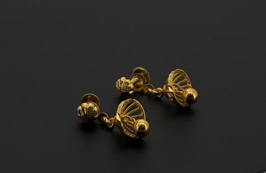 22K Solid Gold Fancy Studs ES630