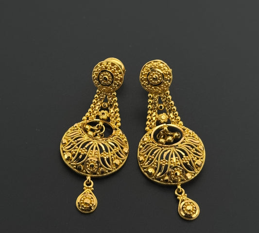 22K Solid Gold Fancy Studs ES646