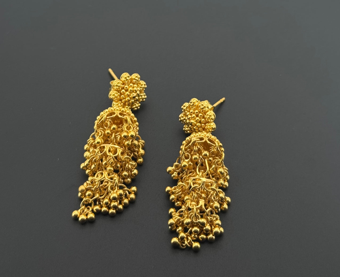 21K Solid Gold Fancy Studs ES651