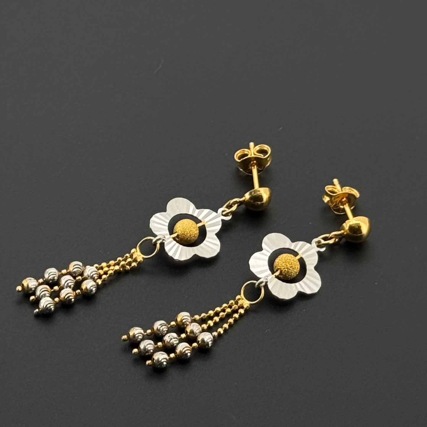 22K Solid Gold Fancy Studs ES659