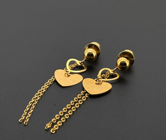 21K Solid Gold Fancy Studs ES660